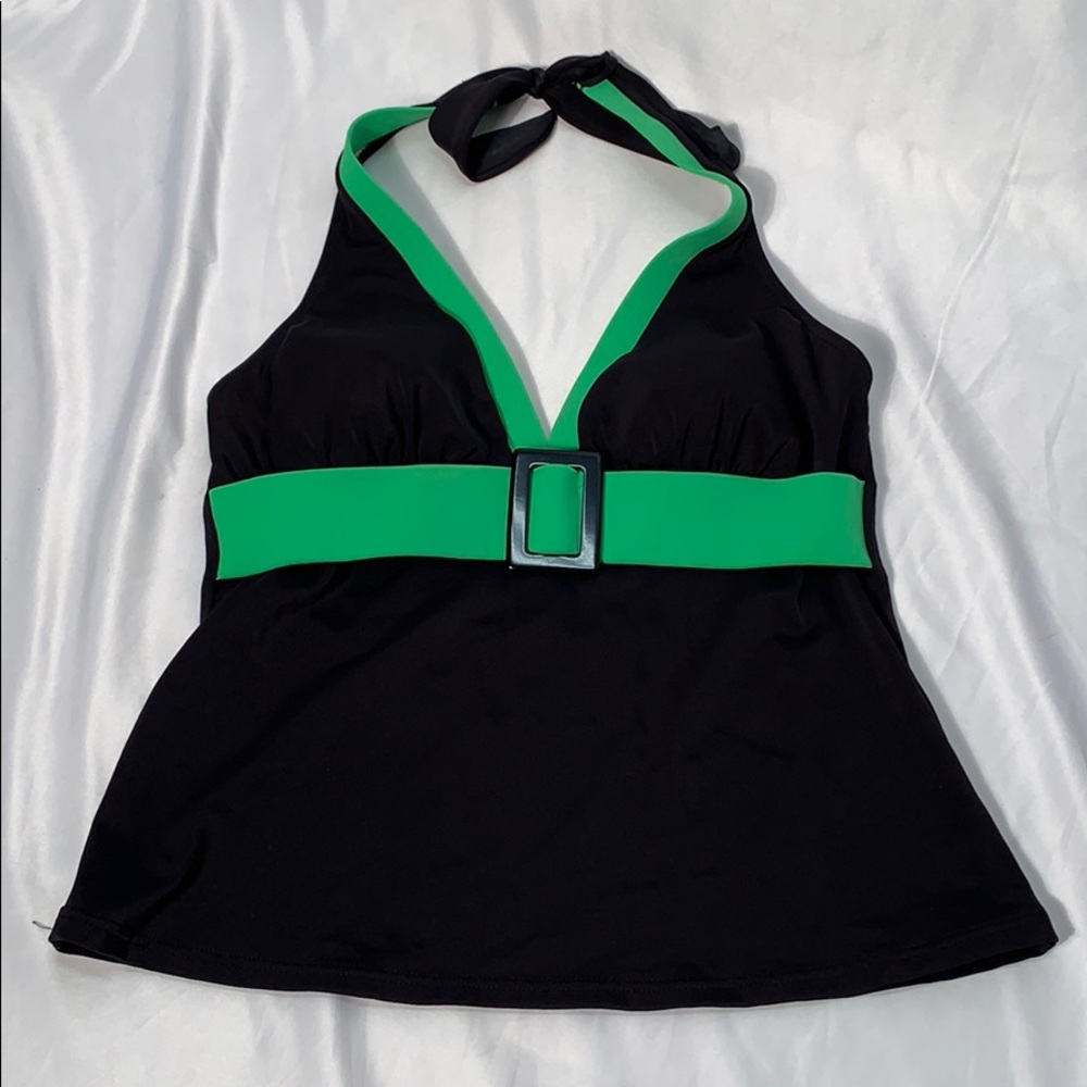 iF Tankini Neon Green and Black Size 10